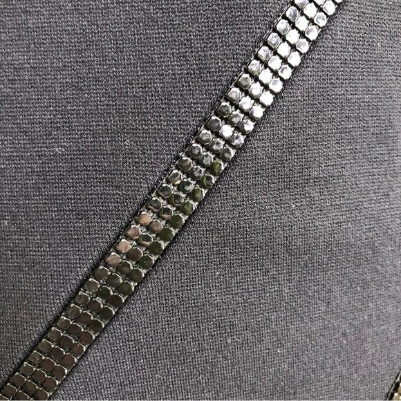 Cache black geometric trim striped sheath dress size 4 - Picture 6 of 16